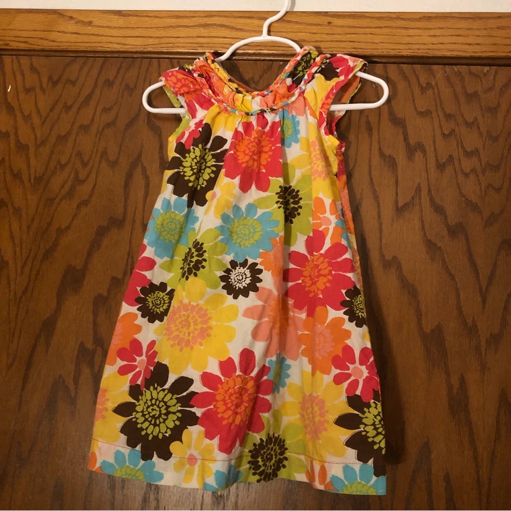 3t colorful floral sleeveless dress